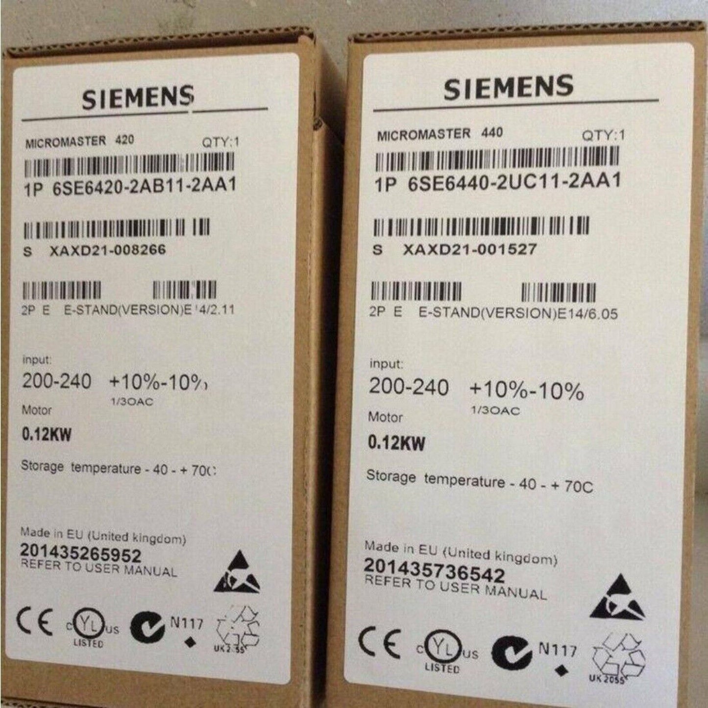 Siemens MICROMASTER 420 & 440 industrial drives, 6SE6420 & 6SE6440, automation parts, Made in EU