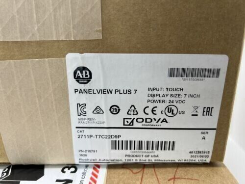 New Factory Sealed AB 2711P-T7C22D9P /A HMI PanelView Plus 7 Graphic Terminal