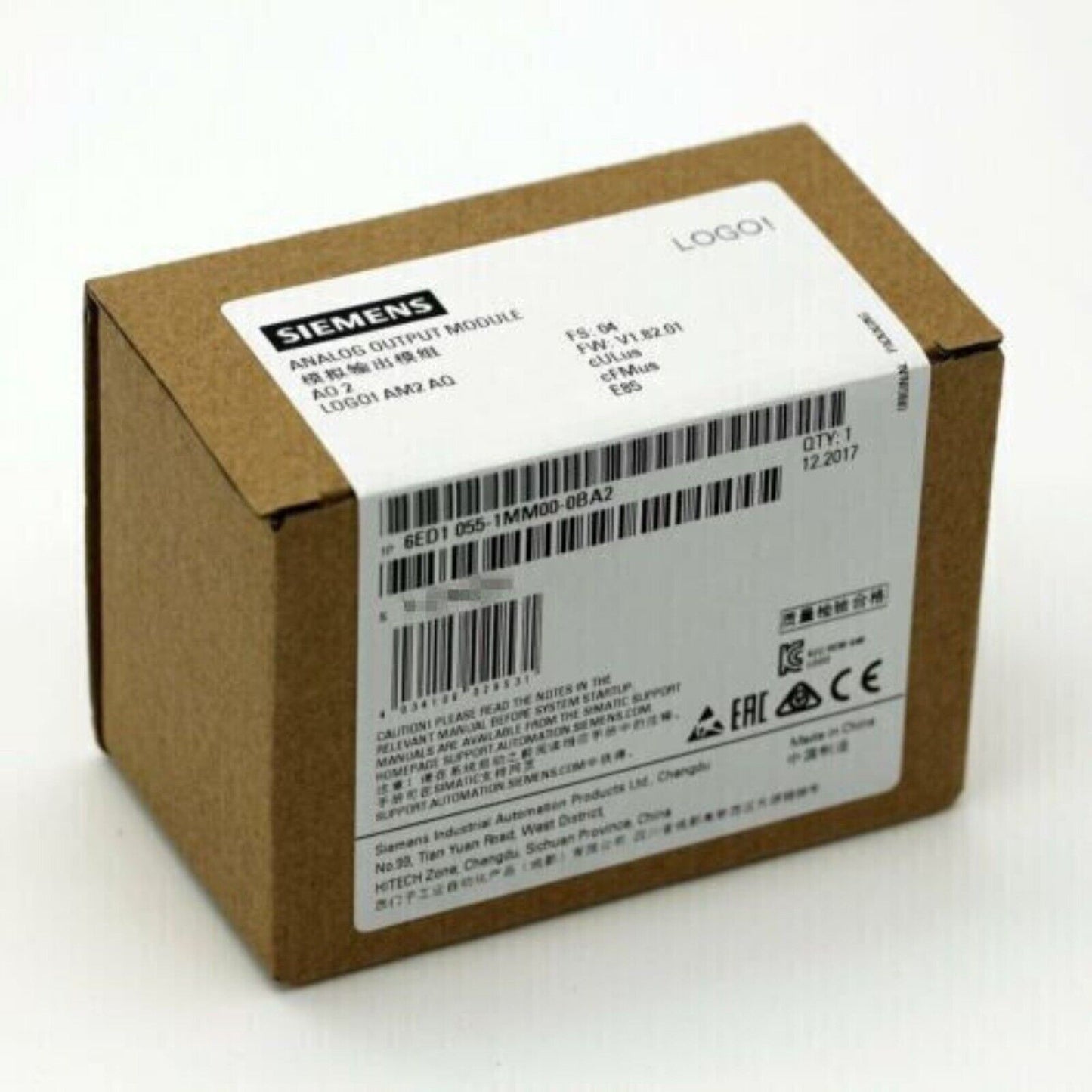 New Siemens 6ED1 055-1MM00-0BA2 6ED1055-1MM00-0BA2 LOGO! AM2 AQ expansion