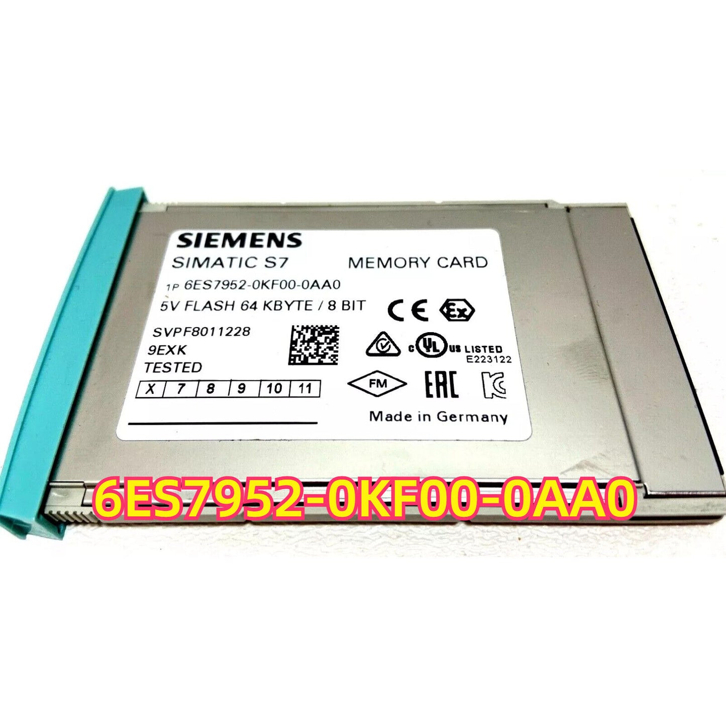 Siemens SIMATIC S7 Memory Card 6ES7952-0KF00-0AA0, 64KB, Tested, Made in Germany