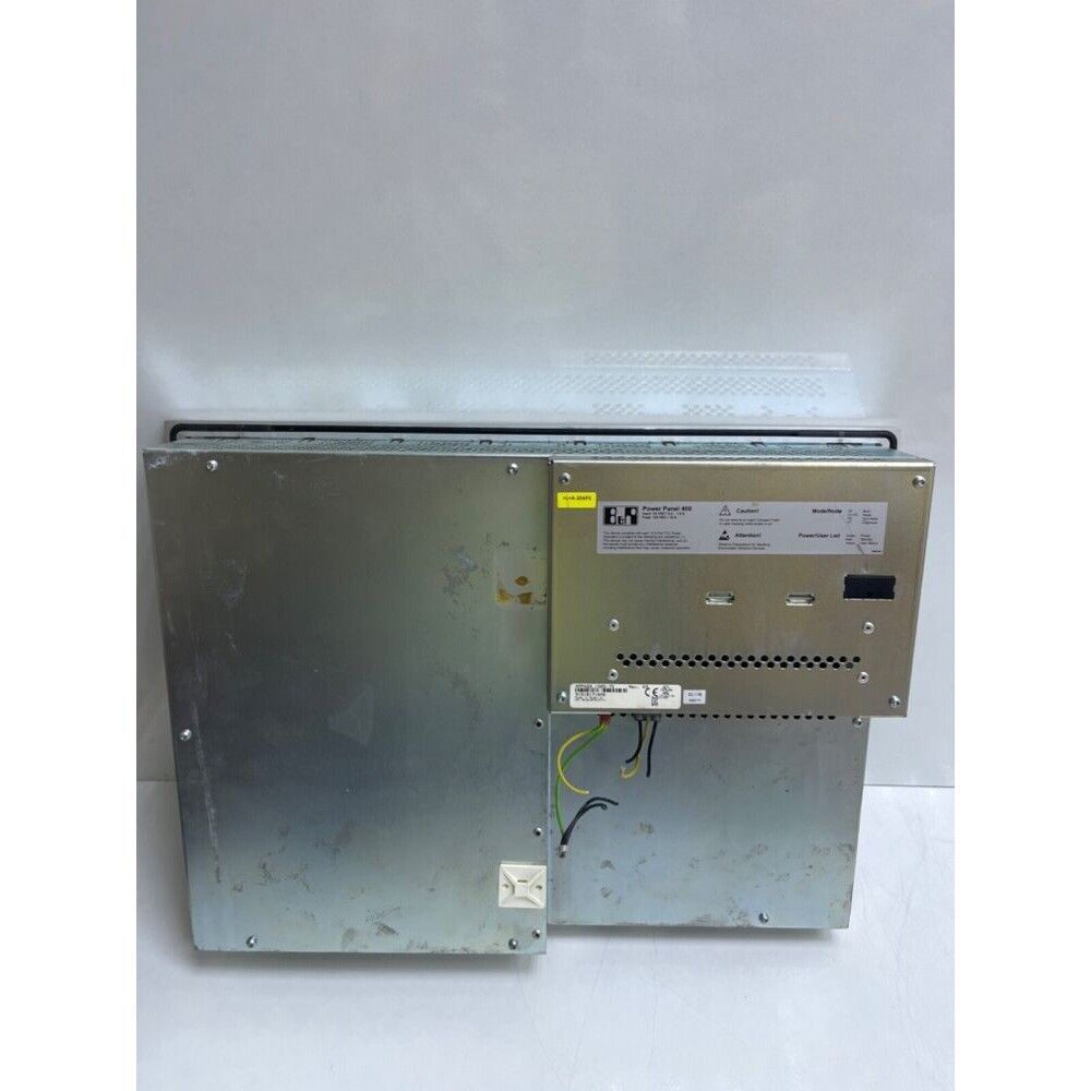 B&R 4PP420.1505-75 Panel PC rear view, Power Panel 400, metal case, connectors for industrial automation.