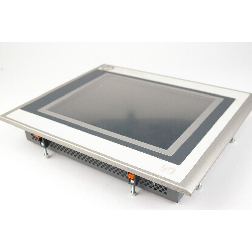 B&R 5AP920.1043-01 HMI Operating Panel. Industrial automation panel with touchscreen display, gray, white and silver frame.