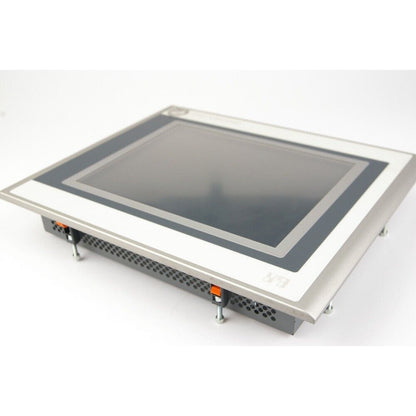 B&R 5AP920.1043-01 HMI Operating Panel. Industrial automation panel with touchscreen display, gray, white and silver frame.