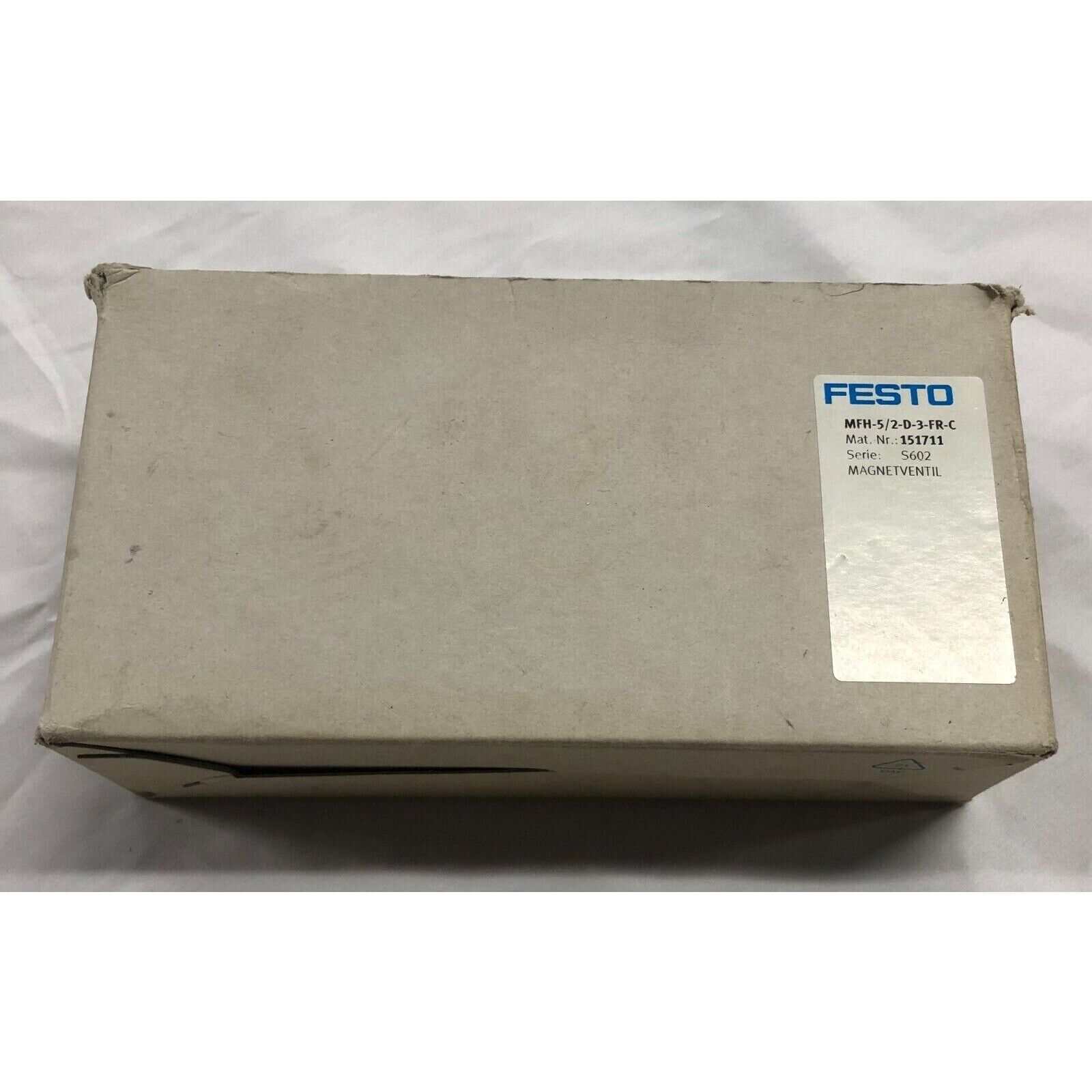 Festo MFH-5/2-D-3-FR-C 151711 Solenoid valve box, industrial automation part.