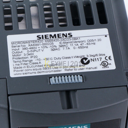 Series: Variable Frequency Drive | Siemens | 6SE6420-2AD23-0BA1 6SE6 420-2AD23-0BA1 MICROMASTER 420 with Filter