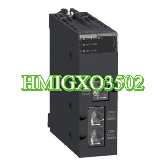 Schneider HMIGXO3502 7" Color Touch Screen Panel, industrial automation part, with RS232 and COM ports.