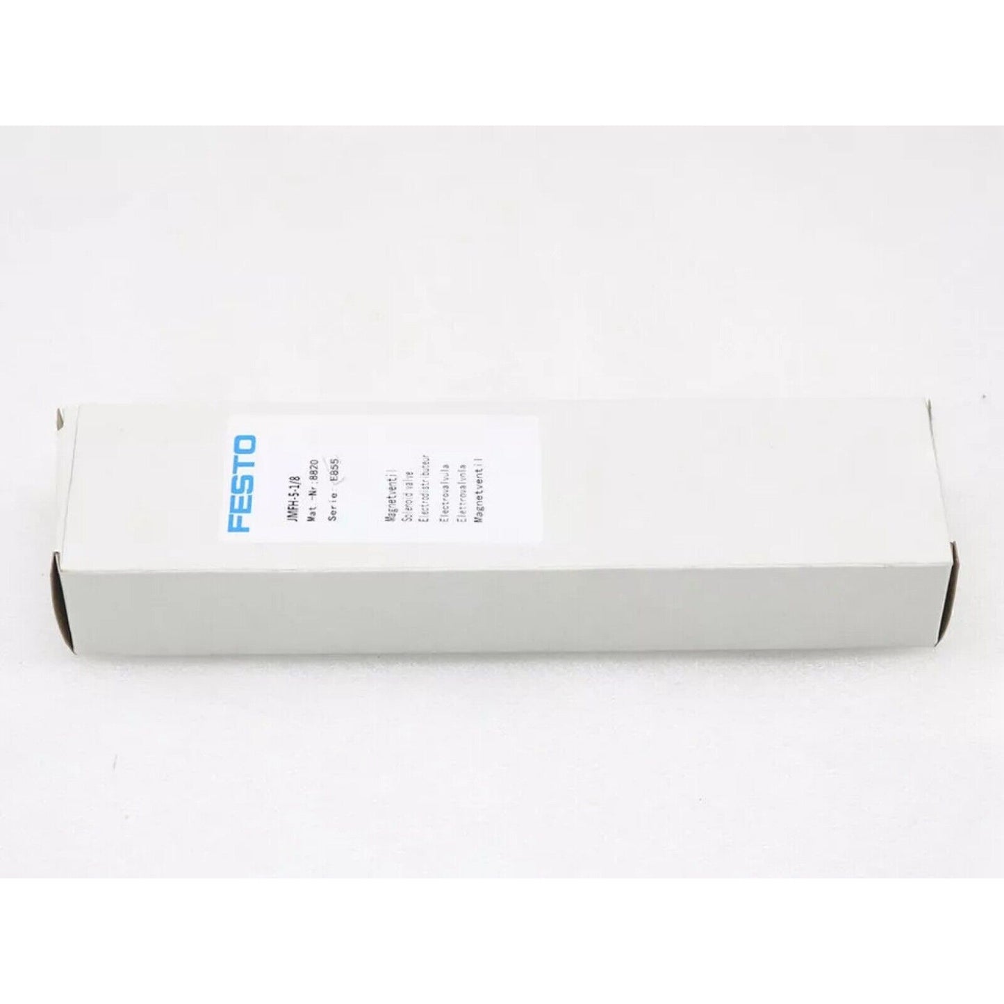 Festo JMFH-5-1/8 Solenoid Valve in packaging, pneumatic component, industrial automation part.