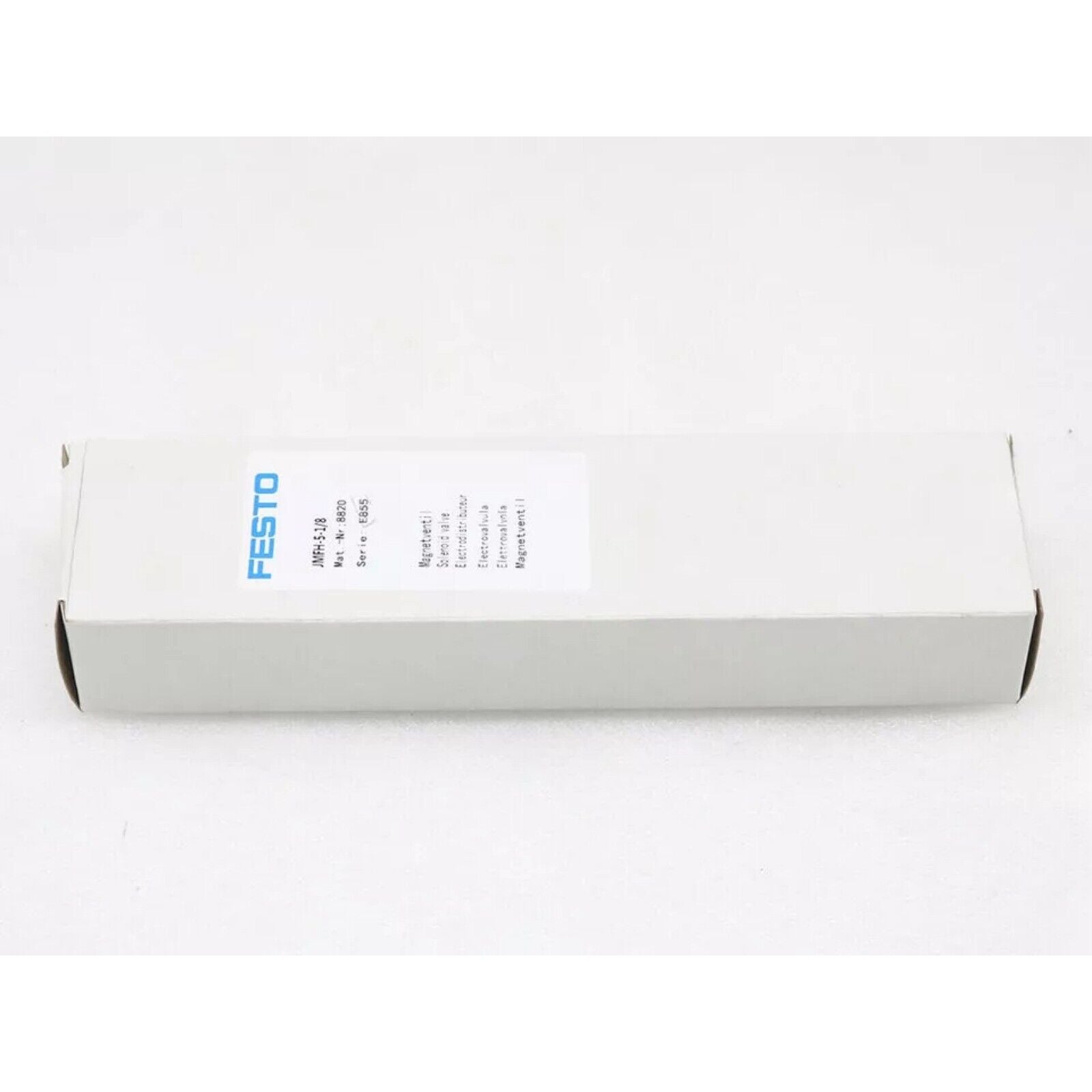 Festo JMFH-5-1/8 Solenoid Valve in packaging, pneumatic component, industrial automation part.