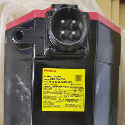 FANUC A06B-0268-B605#S000 Servo Motor, industrial automation part, with specifications visible. New condition.
