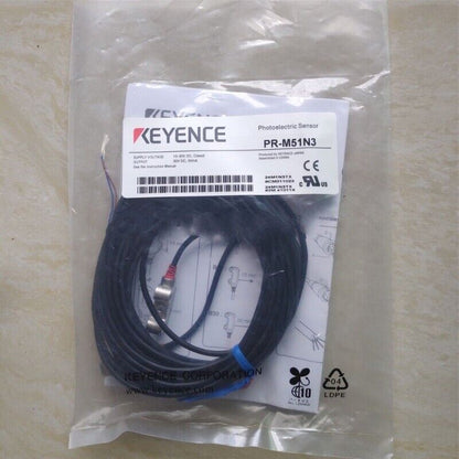 New KEYENCE PR-M51N3 Photoelectric Sensor in packaging, industrial automation part.