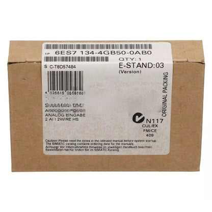 Siemens SIMATIC DP Electronic Module 6ES7 134-4GB50-0AB0 in original packaging, PLC part.