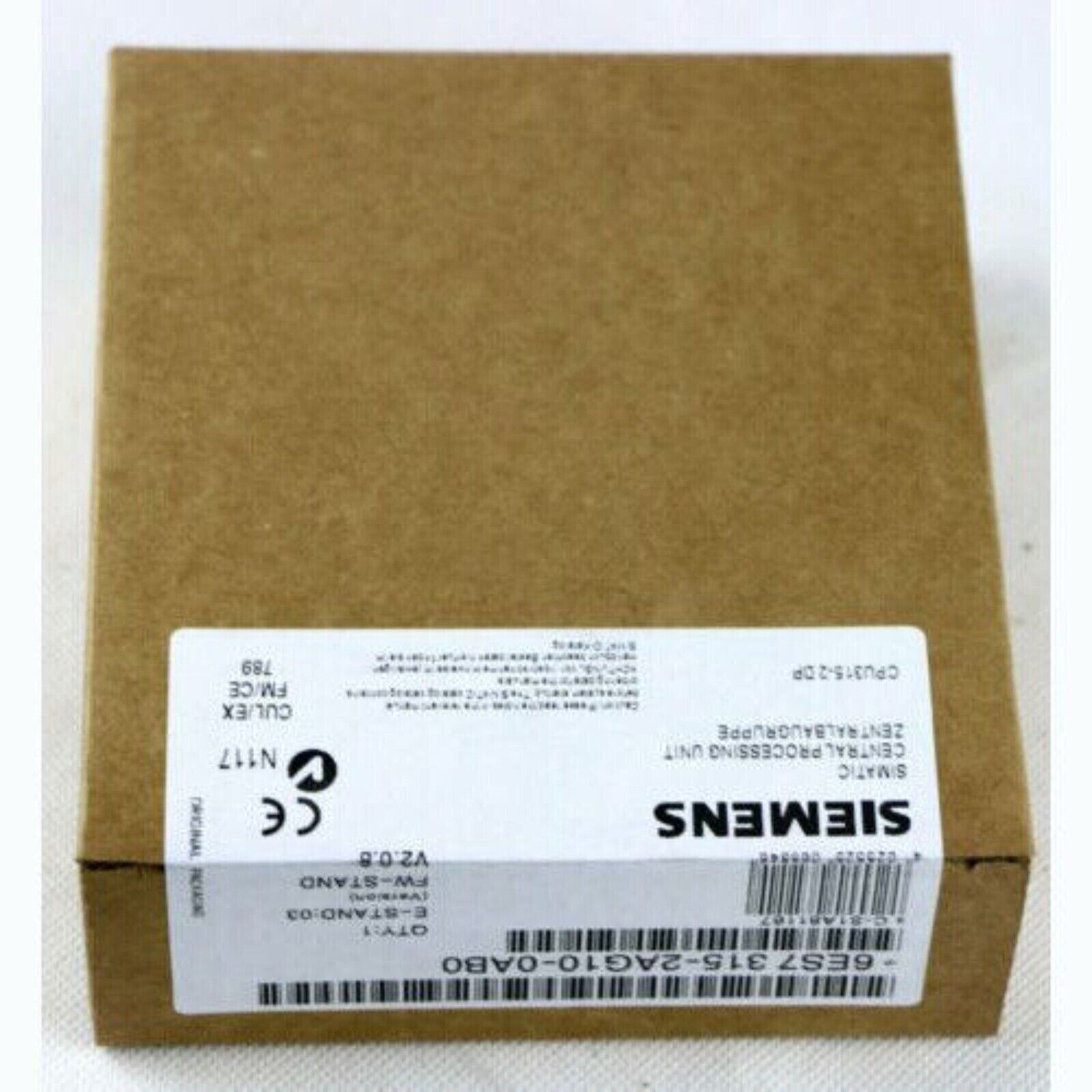 Siemens SIMATIC S7-300 CPU 315-2DP module in original packaging. Features include CE marking and product information label.