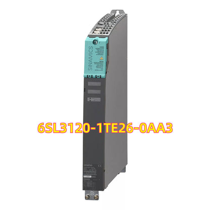 Siemens SINAMICS 6SL3120-1TE26-0AA3 Single Motor Module, gray industrial equipment.