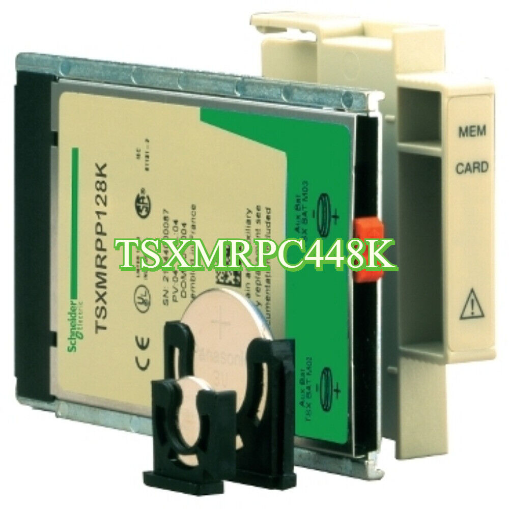 Schneider Electric TSXMRPC448K PLC memory card, PLC component, featuring a memory card slot for industrial automation.