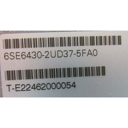 PLC | Siemens | 6SE6430-2UD37-5FA0 MICROMASTER 430 DRIVE 100HP 6SE6 430-2UD37-5FA0