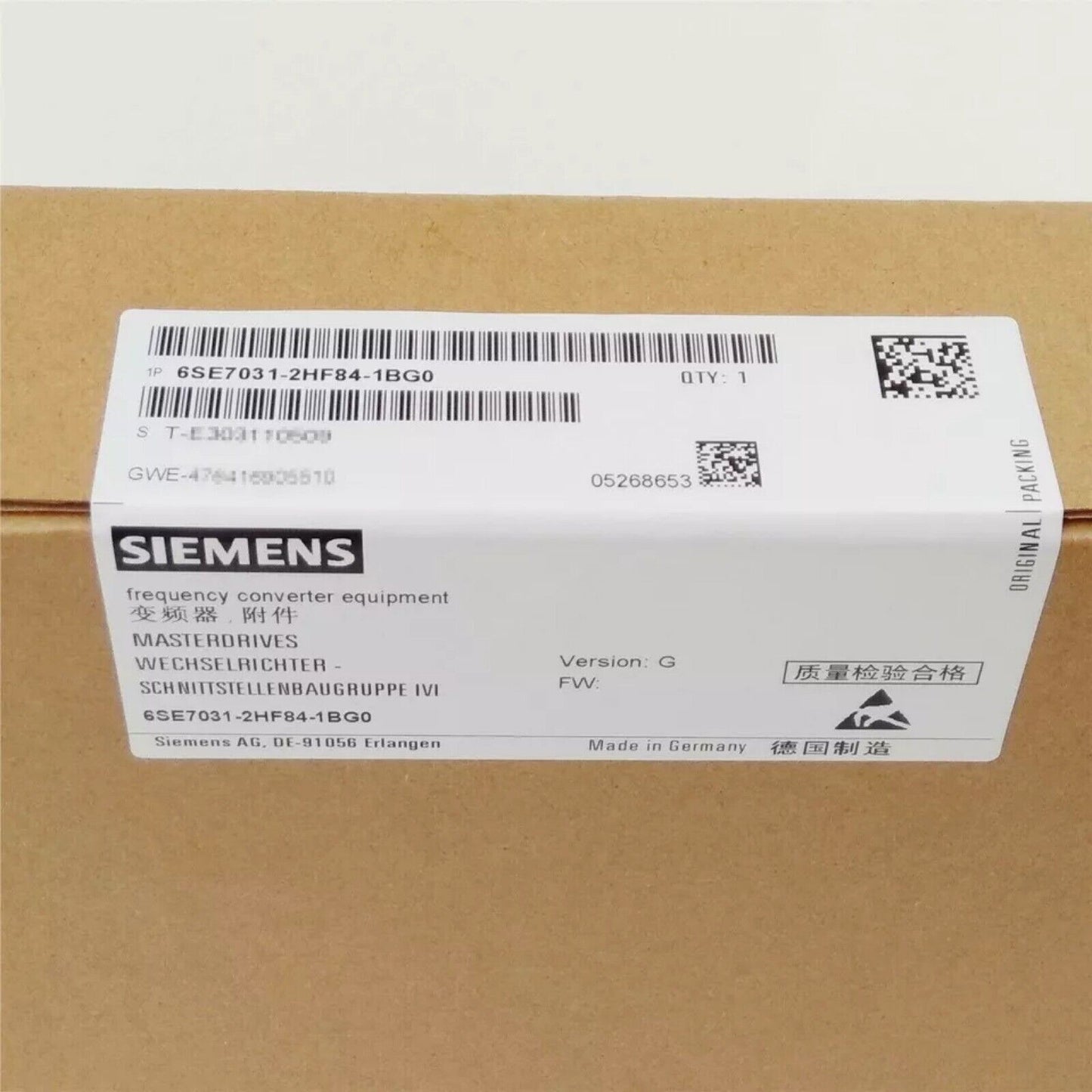Siemens 6SE7031-2HF84-1BG0 Inverter Interface board, German-made industrial automation part