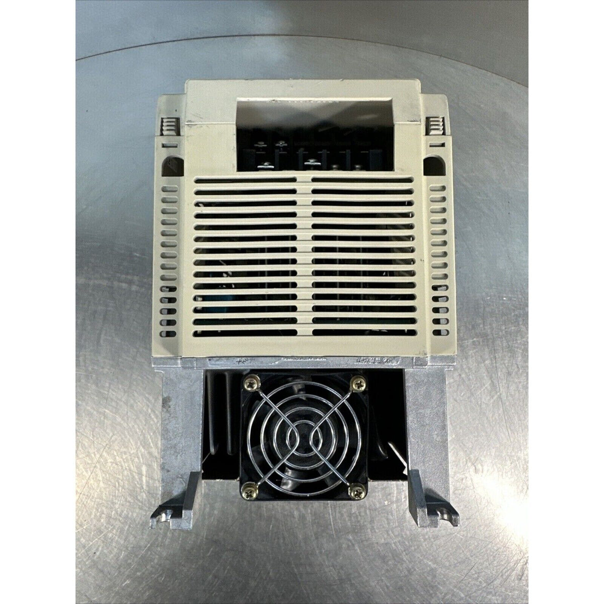 YASKAWA SGDB-20ADG Servo Drive, industrial equipment with cooling fan, beige.