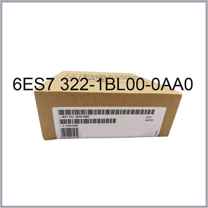 SIMATIC S7-300 6ES7322-1BL00-0AA0 digital output module, box with part number, industrial automation part.