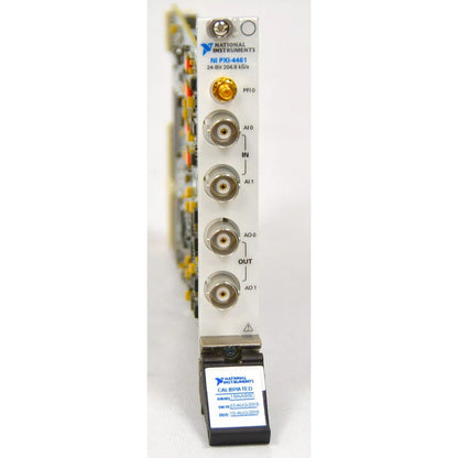 National Instruments PXI-4461 data acquisition module, with BNC connectors, for sound and vibration applications. Calibrated.