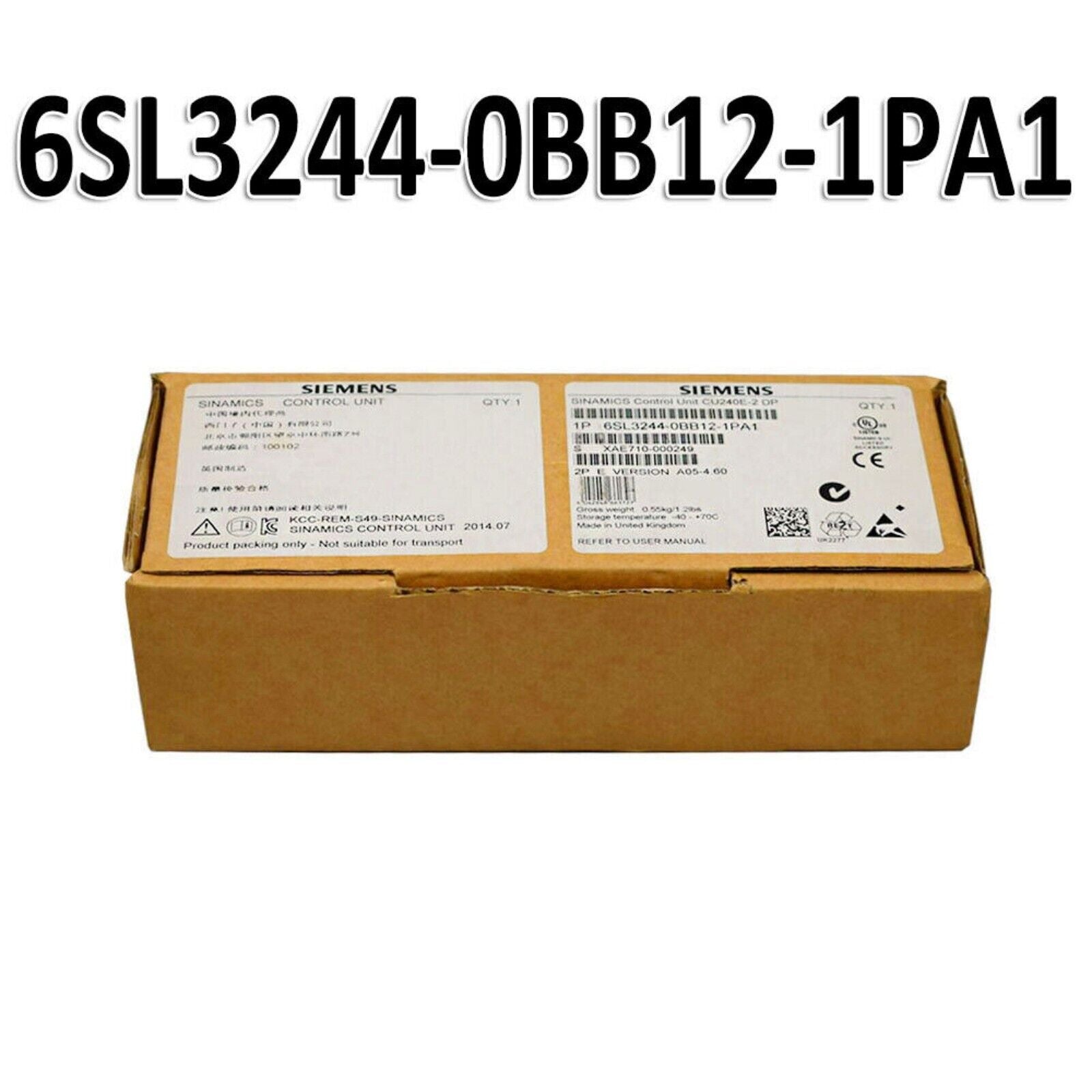Siemens SINAMICS G120 Control Unit 6SL3244-0BB12-1PA1 in Box, Industrial Automation Part
