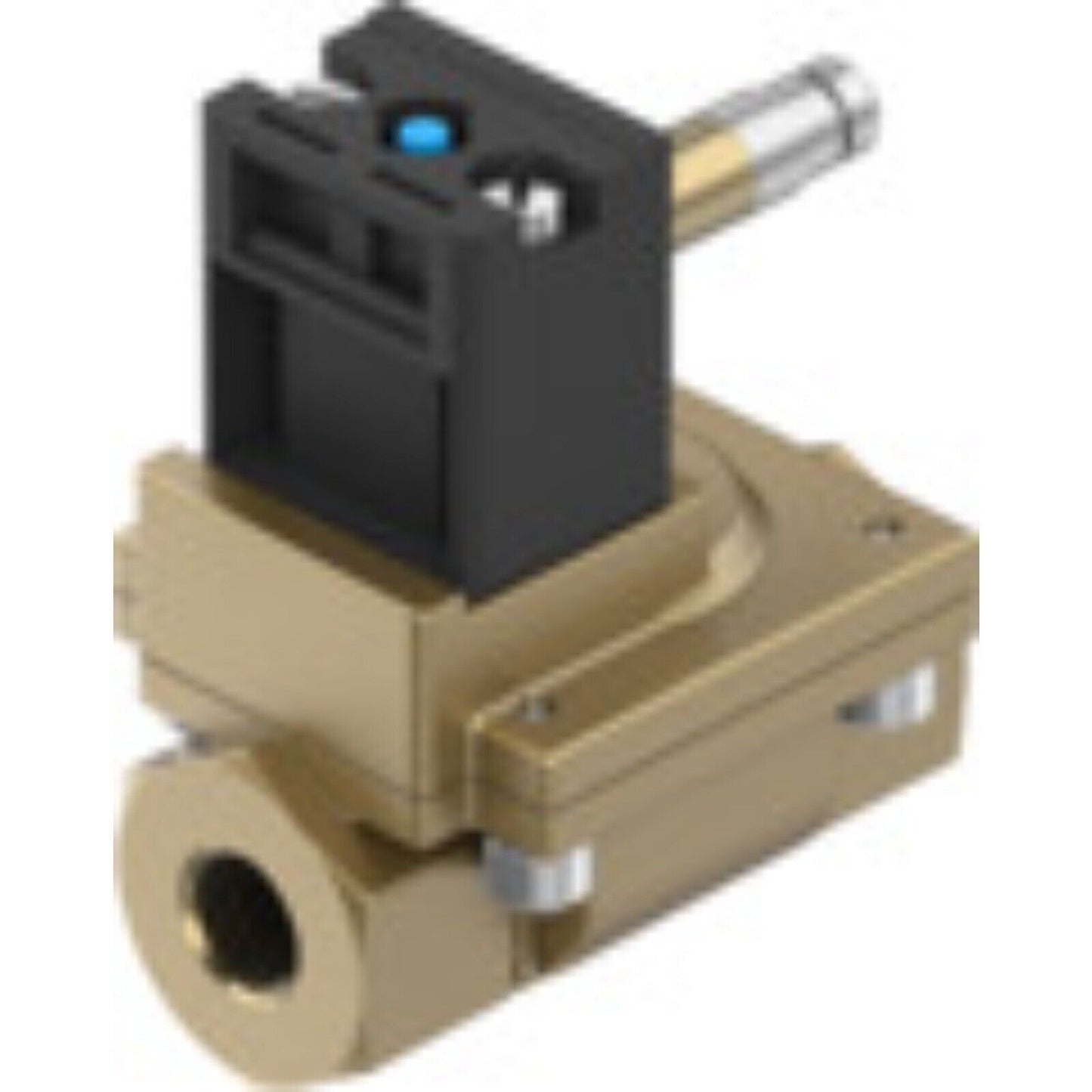 Festo MN1H-2-3/8-MS solenoid valve, brass body, industrial automation component