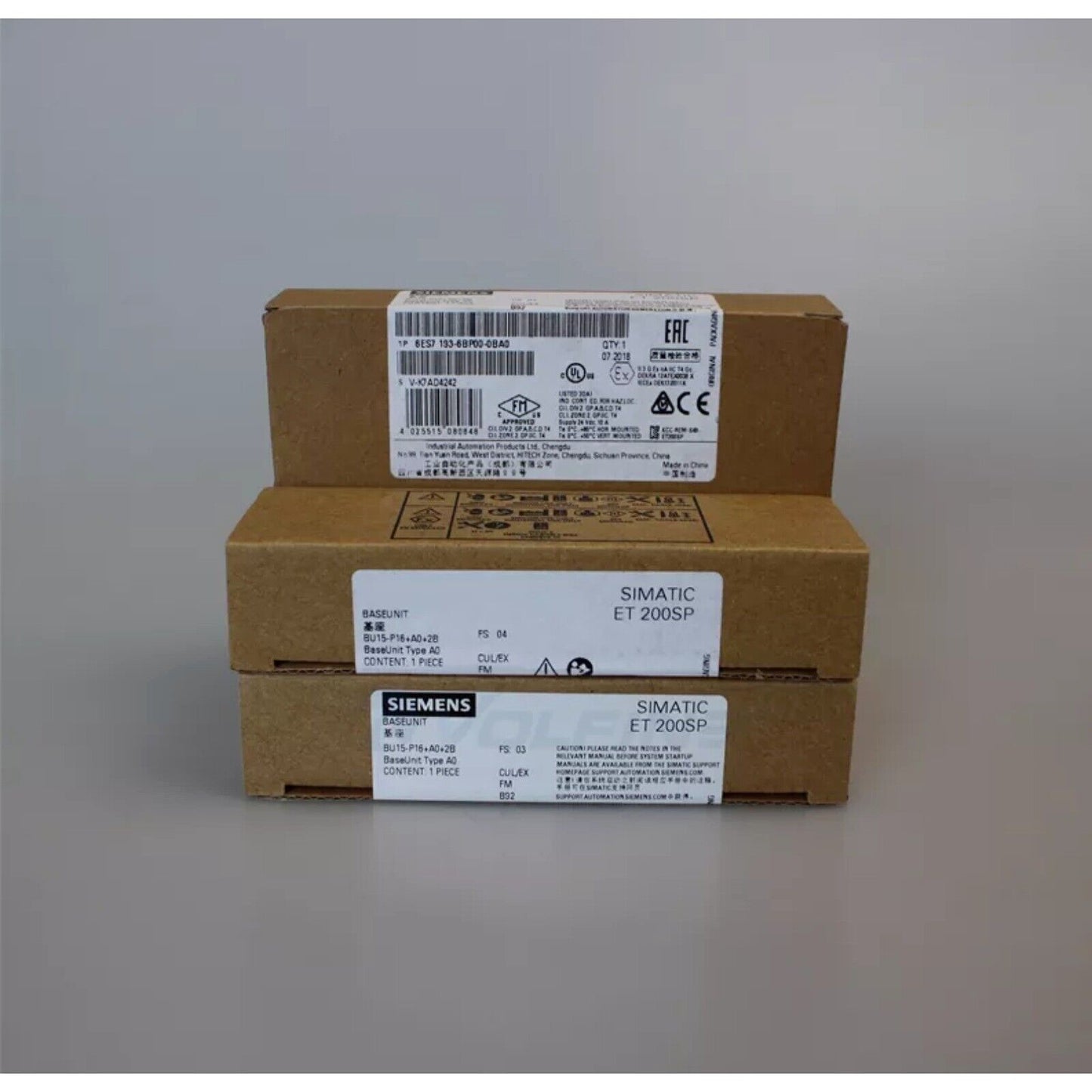 SIMATIC ET 200SP BaseUnit boxes, Siemens automation components, industrial control system spare parts