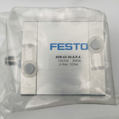 Festo ADN-63-30-A-P-A pneumatic cylinder, industrial automation part, new condition.