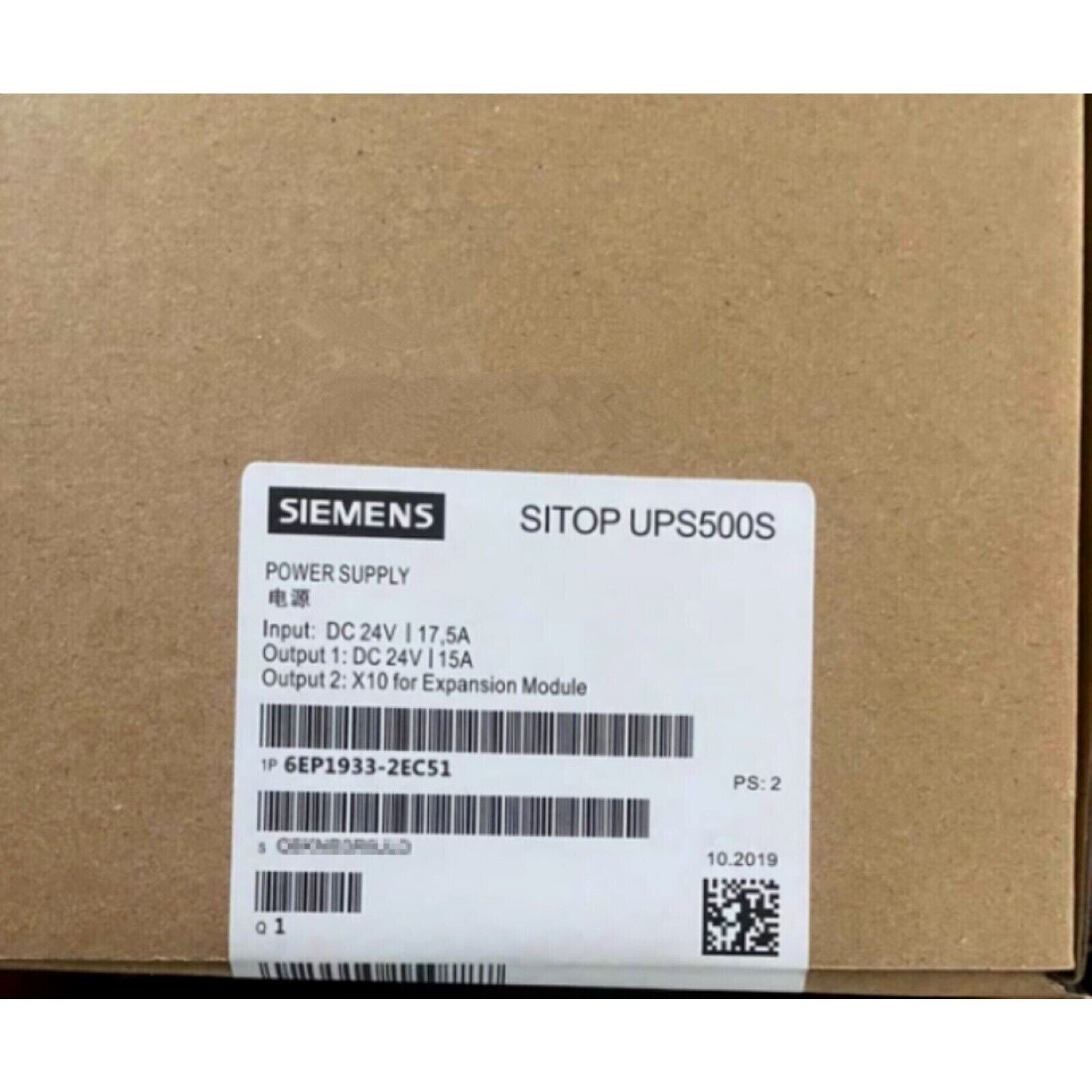 Siemens SITOP UPS500S power supply 6EP1933-2EC51, industrial automation part, DC 24V input, 17.5A