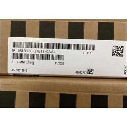 Siemens SINAMICS S120 6SL3120-2TE13-0AA4 control unit package, with barcode and quantity