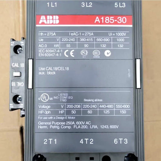 ABB A185-30 AC Contactor 24V, 110V, 220-230V, industrial automation part