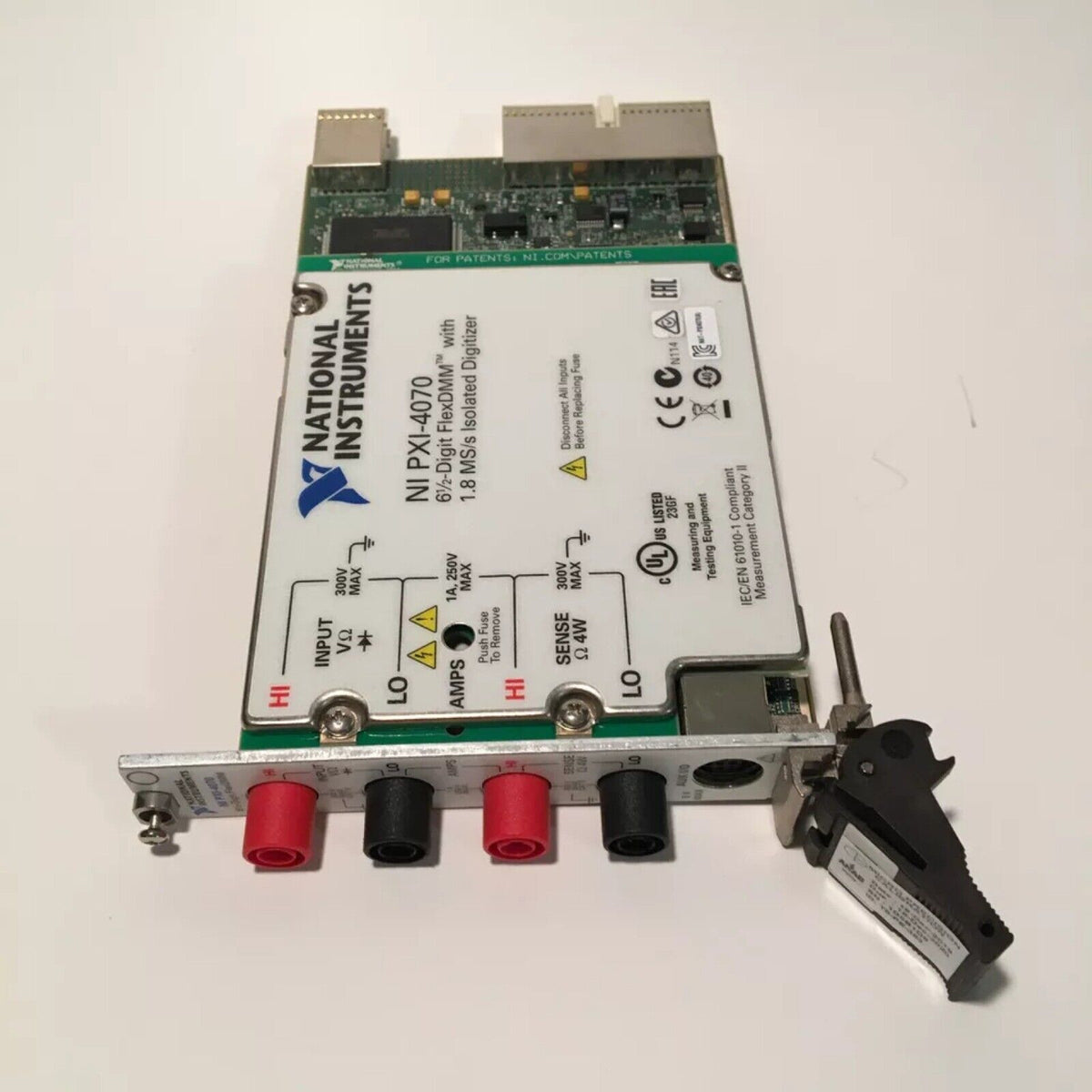 NI PXI-4070 digital multimeter with FlexDMM. National Instruments data acquisition equipment, used for measuring and testing.