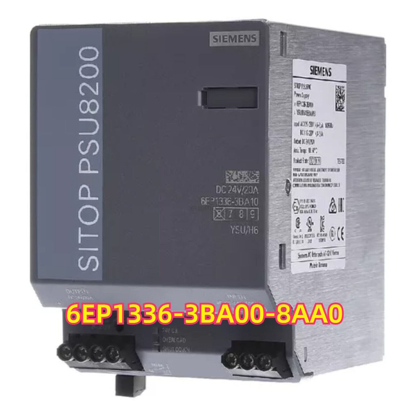 Siemens SITOP PSU8200 Power Supply 6EP1336-3BA00-8AA0, industrial automation component.