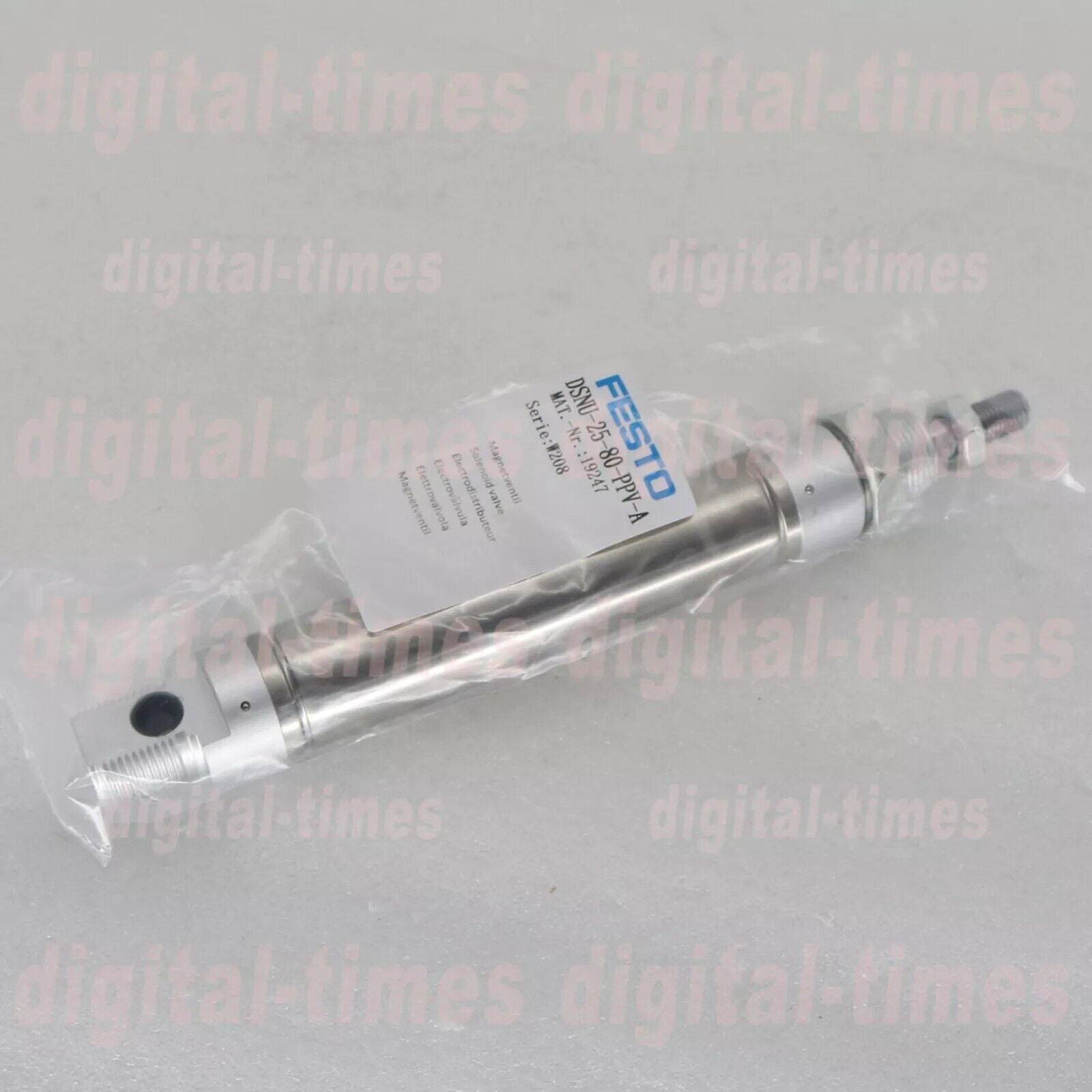 Festo DSNU-25-80-PPV-A pneumatic cylinder, industrial automation part.