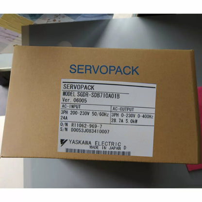 Yaskawa Servopack SGDR-SDB710A01B servo drive box, 5 kW, 28.7A, 3 Phase, 200-230V. Industrial automation parts.