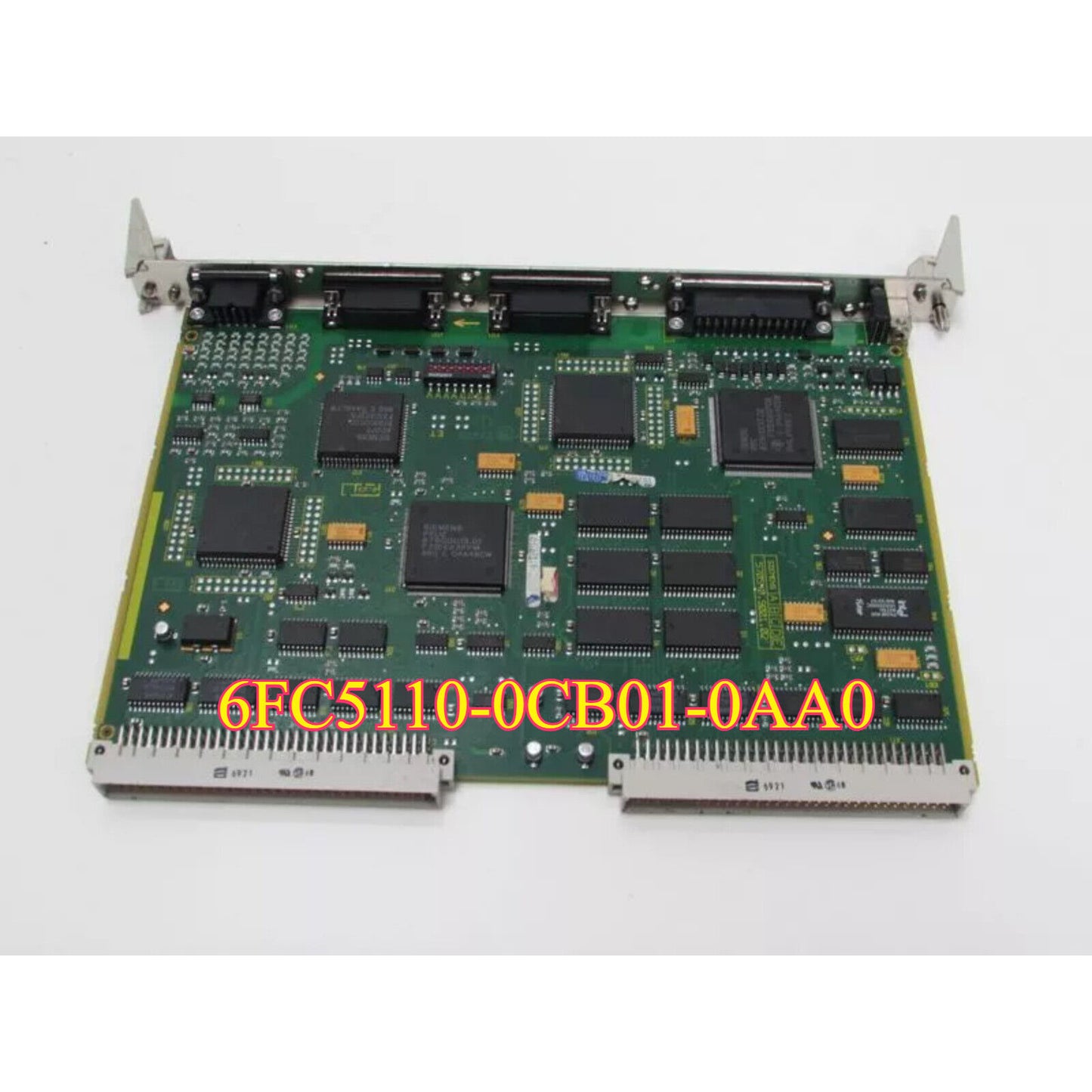 Siemens SINUMERIK 840C/840CE PLC CPU Module 6FC5110-0CB01-0AA0, green circuit board with connectors.