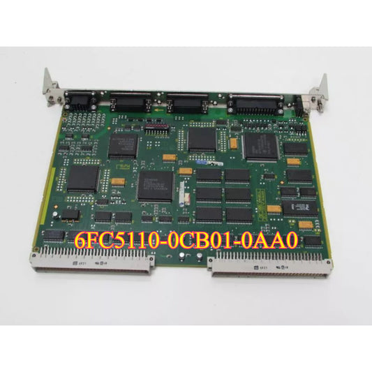 Siemens SINUMERIK 840C/840CE PLC CPU Module 6FC5110-0CB01-0AA0, green circuit board with connectors.