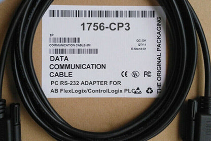 Allen-Bradley 1756-CP3 Data Communication Cable for PLC, Black cable with connectors