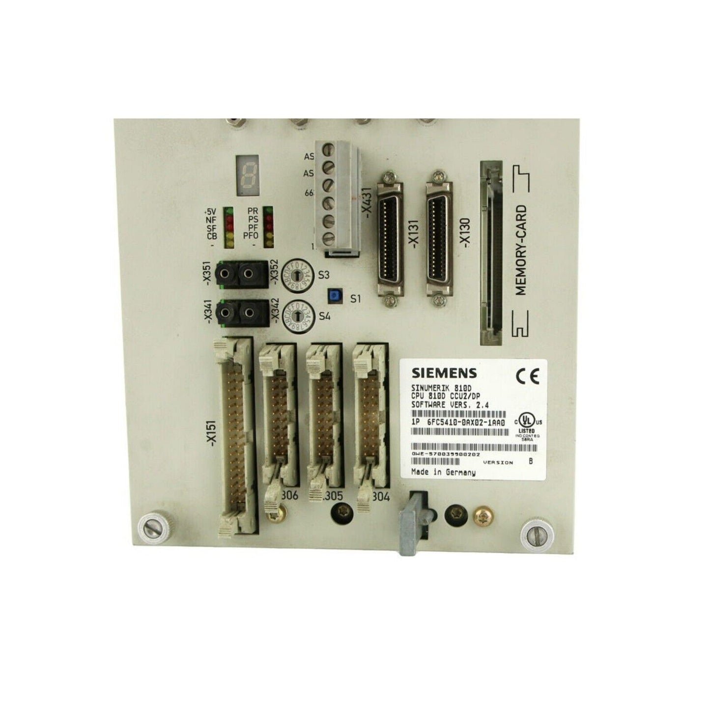 PLC | Siemens | 6FC5410-0AX02-1AA0 6FC5 410-0AX02-1AA0 SINUMERIK 810D CCU2 module