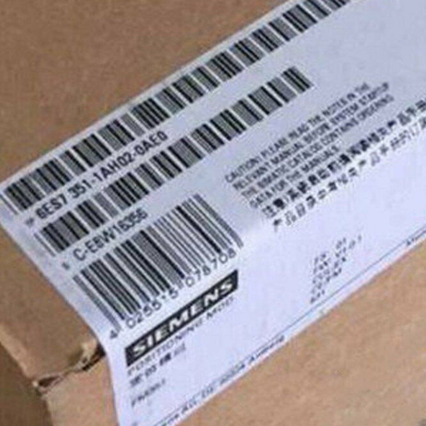 Siemens S7-300 Positioning Module 6ES7 351-1AH02-0AE0 Label on box, PLC part
