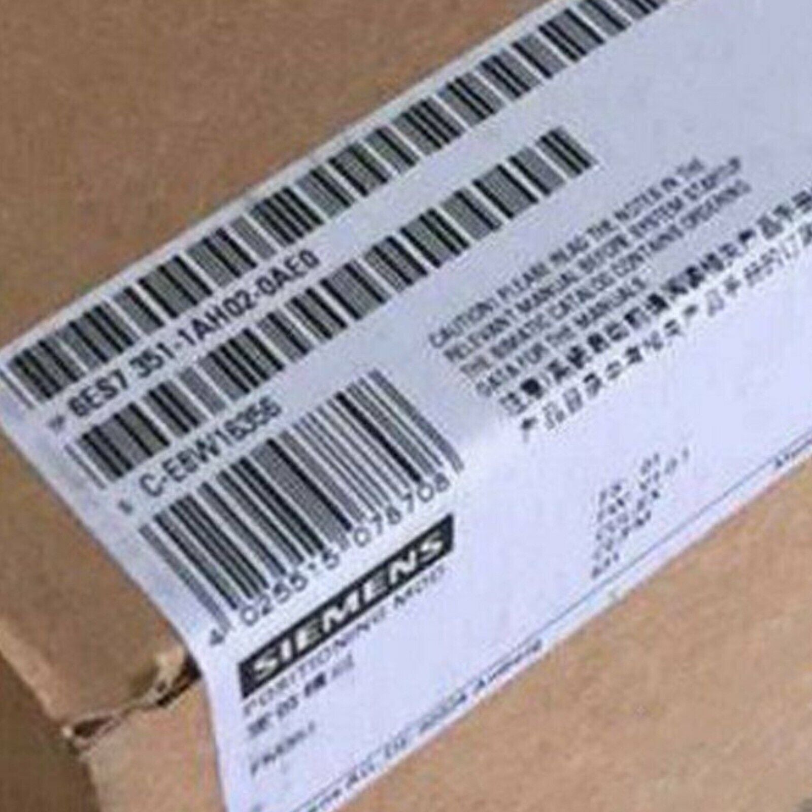 Siemens S7-300 Positioning Module 6ES7 351-1AH02-0AE0 Label on box, PLC part
