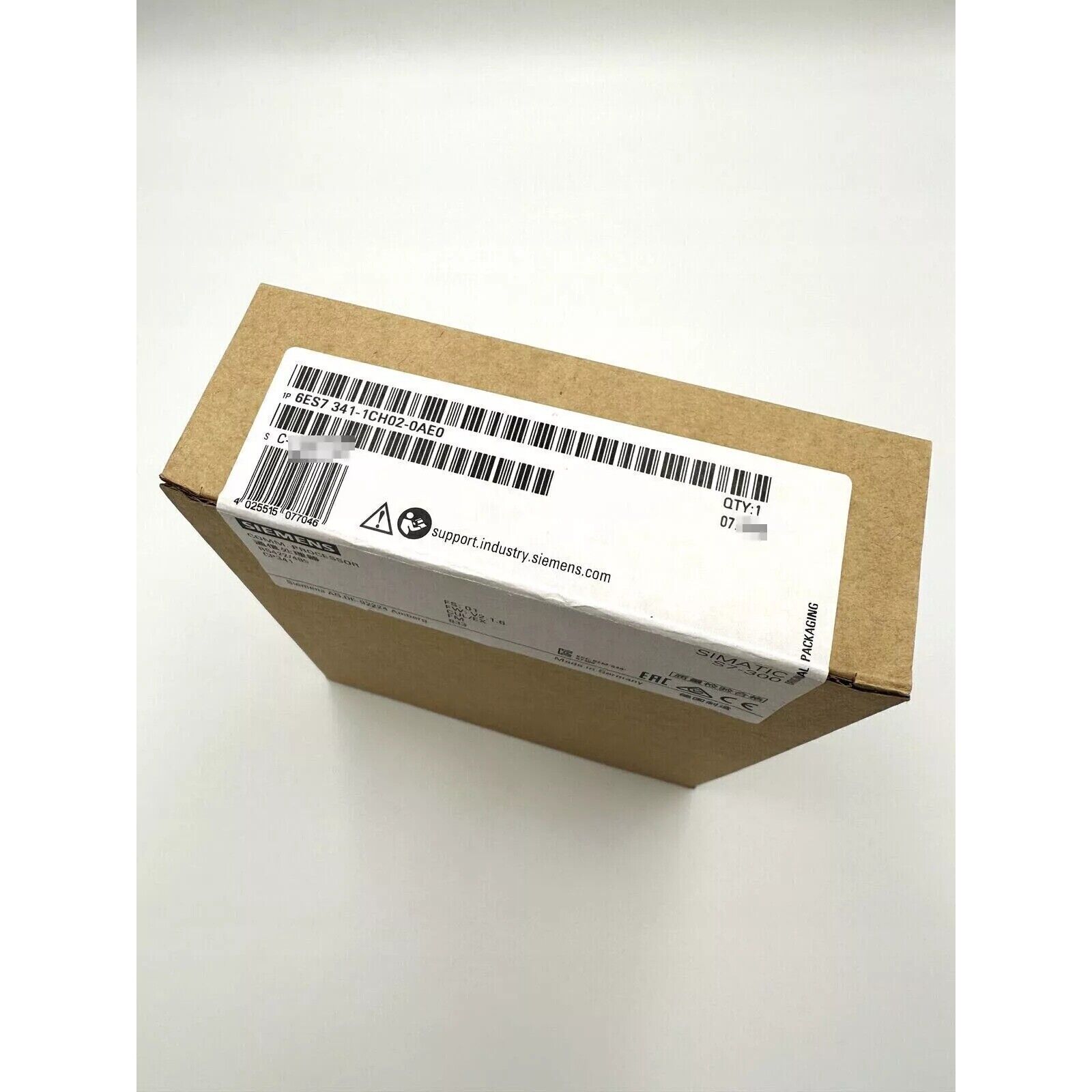 SIMATIC S7-300 CP 341 Communication Processor box, 6ES7 341-1CH02-0AE0, new industrial automation part.