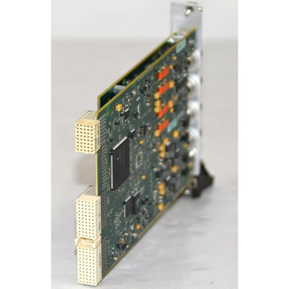 National Instruments PXI-4461 data acquisition module, green circuit board with white connectors and metal frame