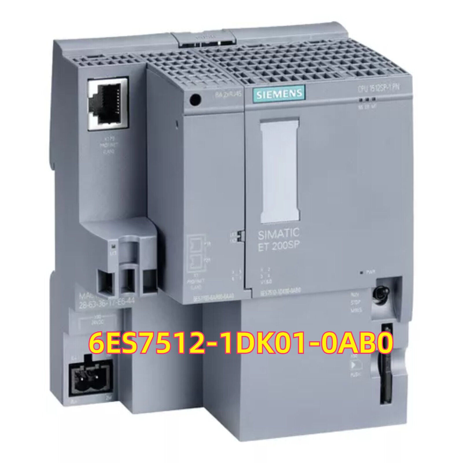 Siemens SIMATIC ET 200SP PLC CPU 6ES7512-1DK01-0AB0, Industrial Automation Part