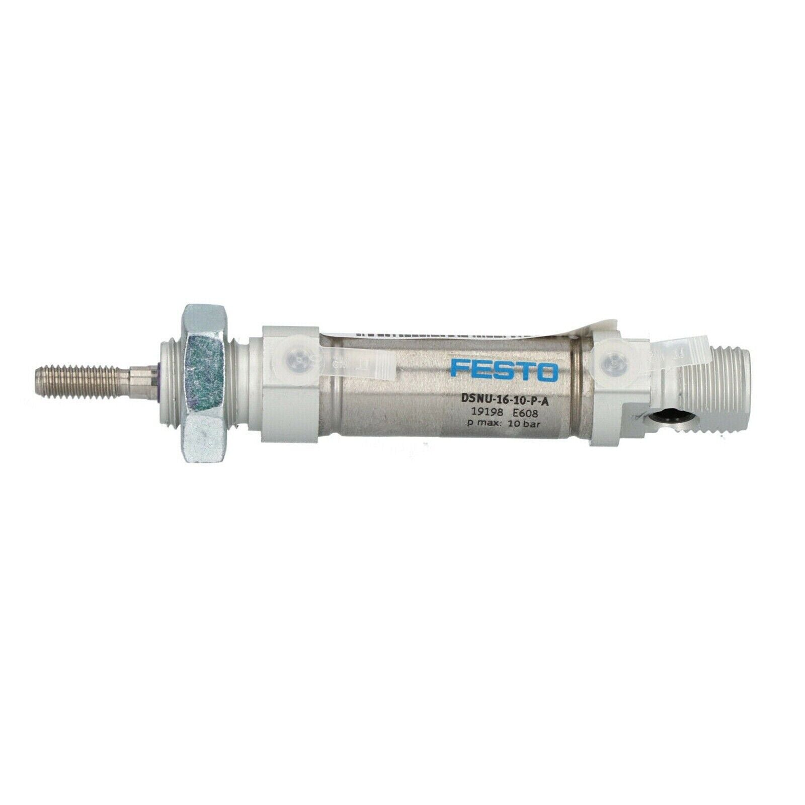 FESTO DSNU-16-10-P-A Pneumatic Cylinder Control Valve, industrial automation component with text label, p max: 10 bar.
