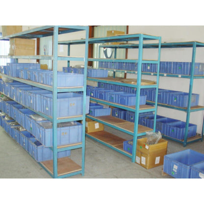 Warehouse storage of automation parts for Siemens SIMATIC S7-1500 PLCs and components.