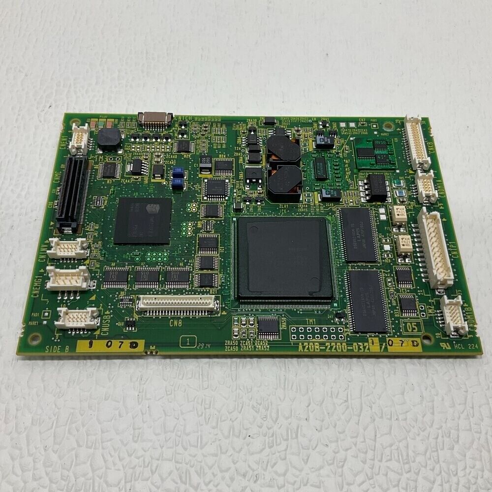 FANUC A20B-2200-0321/07D Control Board, PLC module with chips and connectors, industrial automation part.