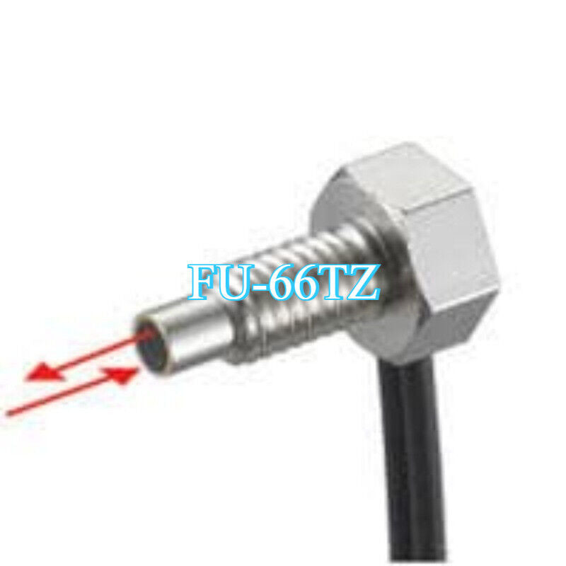 Keyence FU-66TZ Fiber Optic Sensor, metallic body with laser beams, product detail.