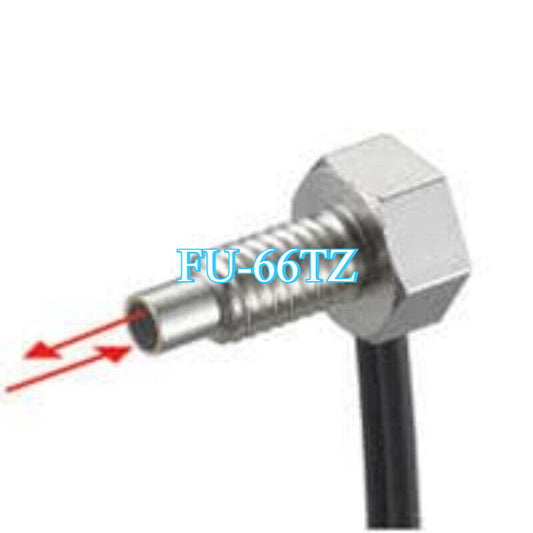 Keyence FU-66TZ Fiber Optic Sensor, metallic body with laser beams, product detail.