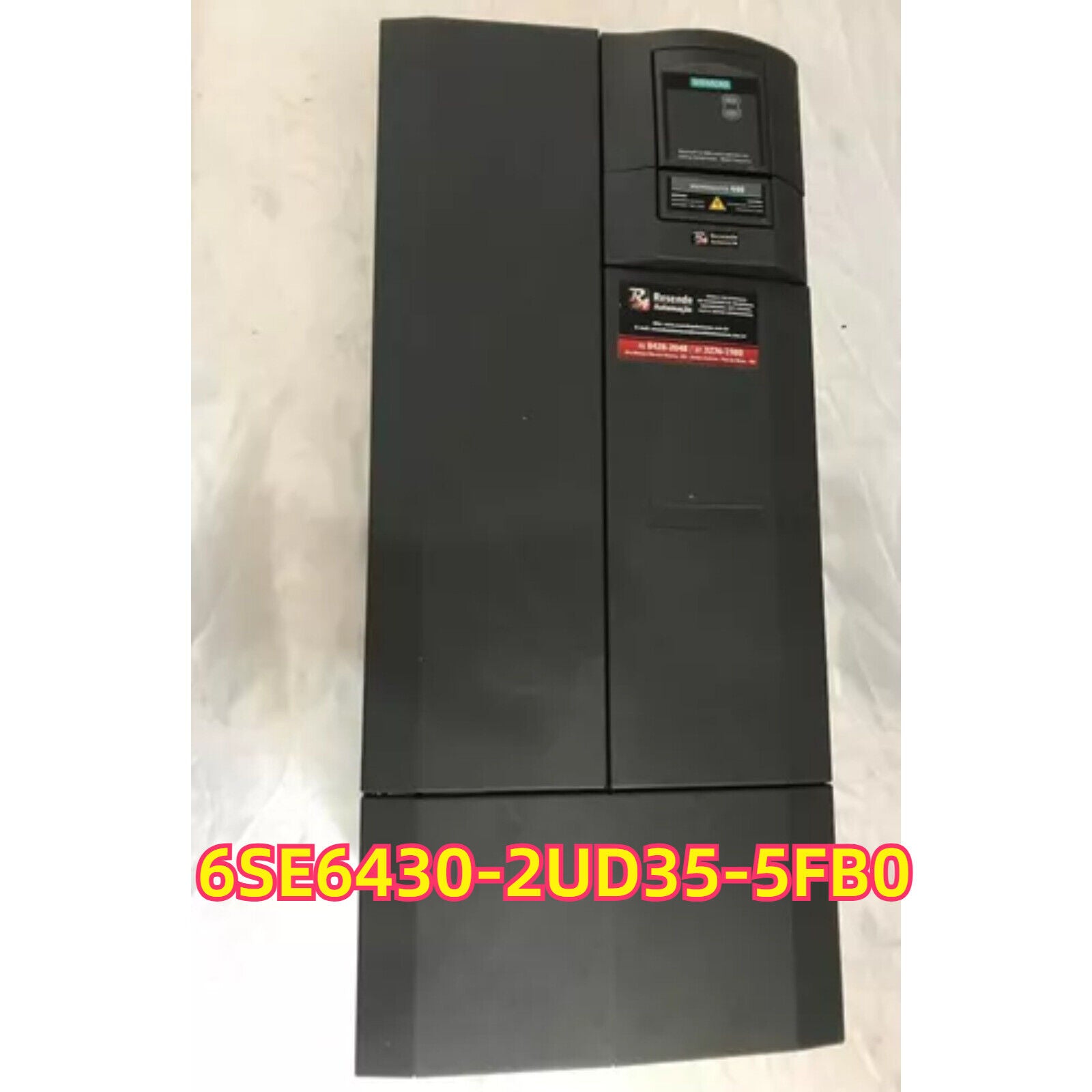 Siemens MICROMASTER 430 drive with model number 6SE6430-2UD35-5FB0, industrial automation equipment.