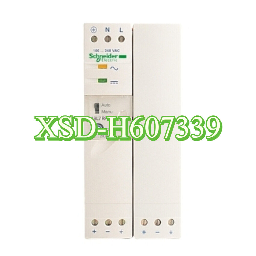 Schneider Electric XSD-H607339 I/O module, white casing with green text.
